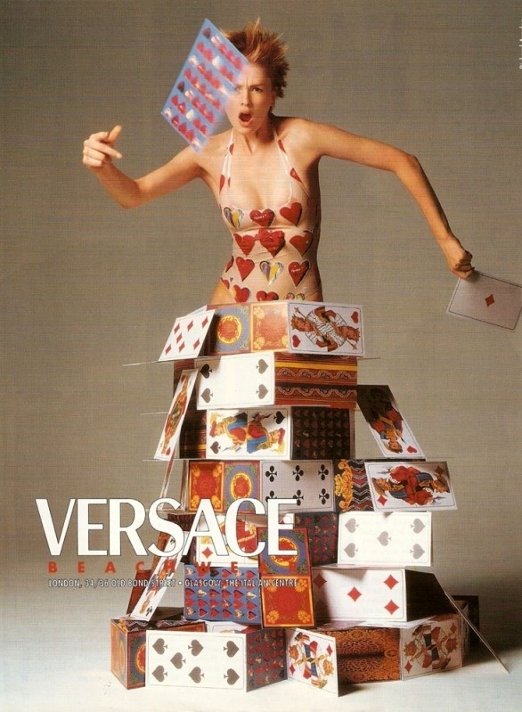 ✓90s vintage GIANNI VERSACE メデューサ ニット 紺白 90s
