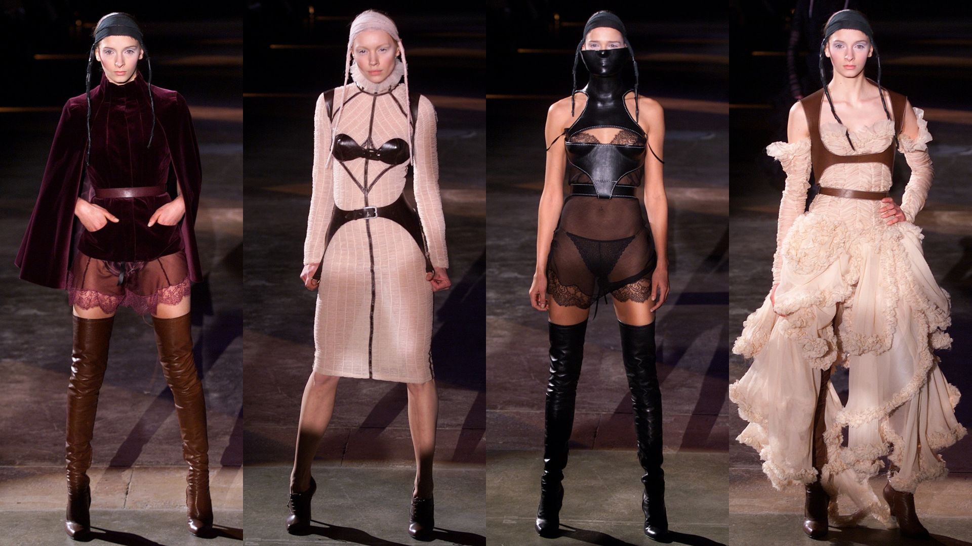 Alexander McQueen Fall 2002 PFW: Gothic Fantasy Meets Rebellion